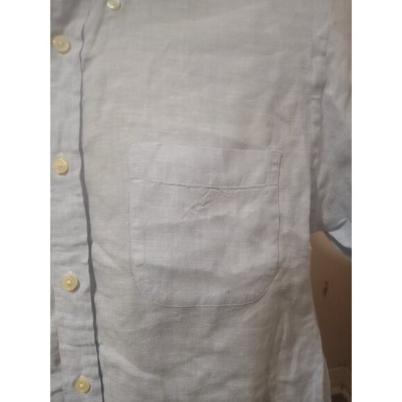 Brooks Brothers Regent Fit Short Sleeve Linen Blue Small S Original Polo Shirt - Picture 2 of 12